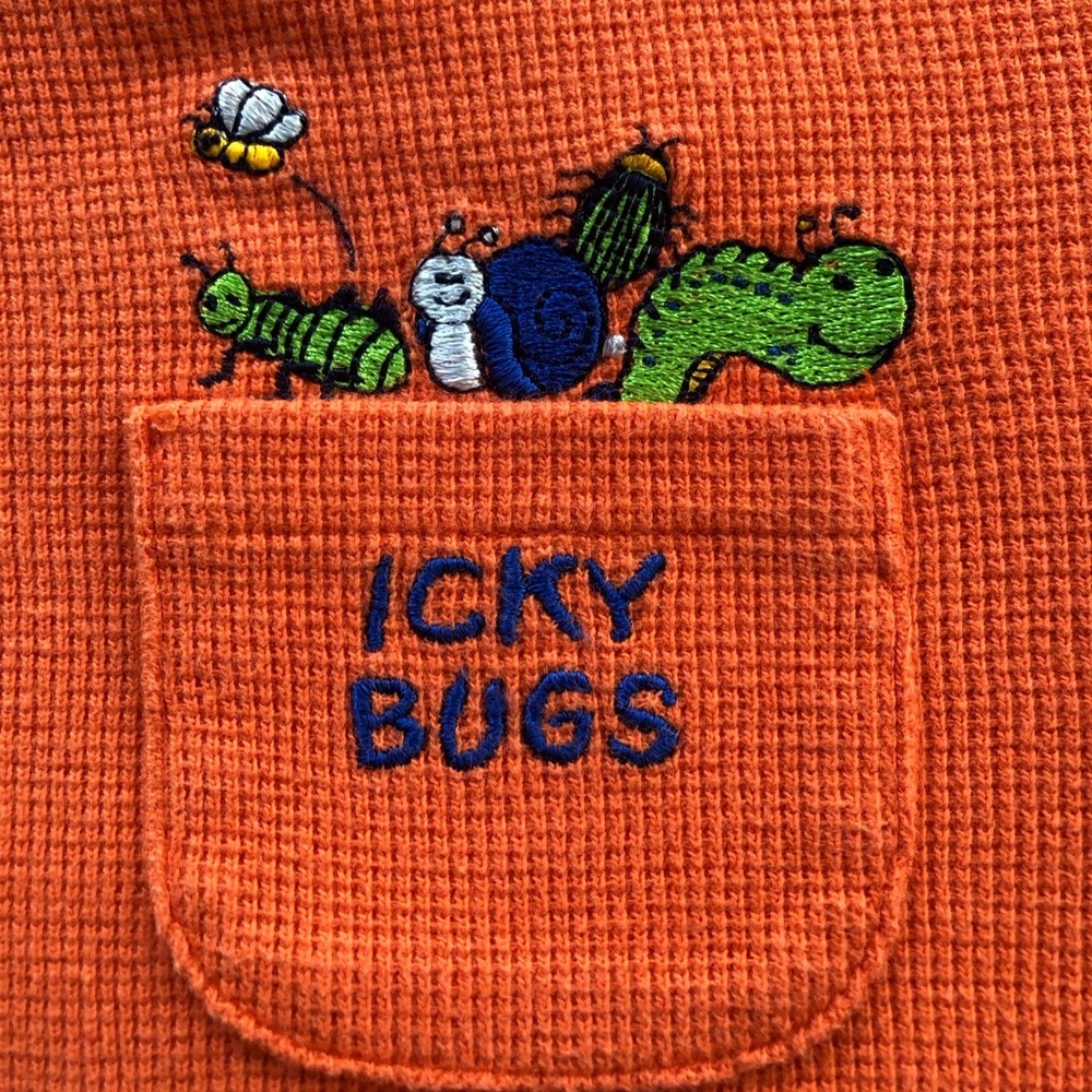 Icky Bugs Theme Orange Thermal Tee by Kids Play